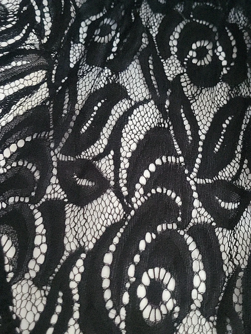 Black Lace Swim Cover Top 3X